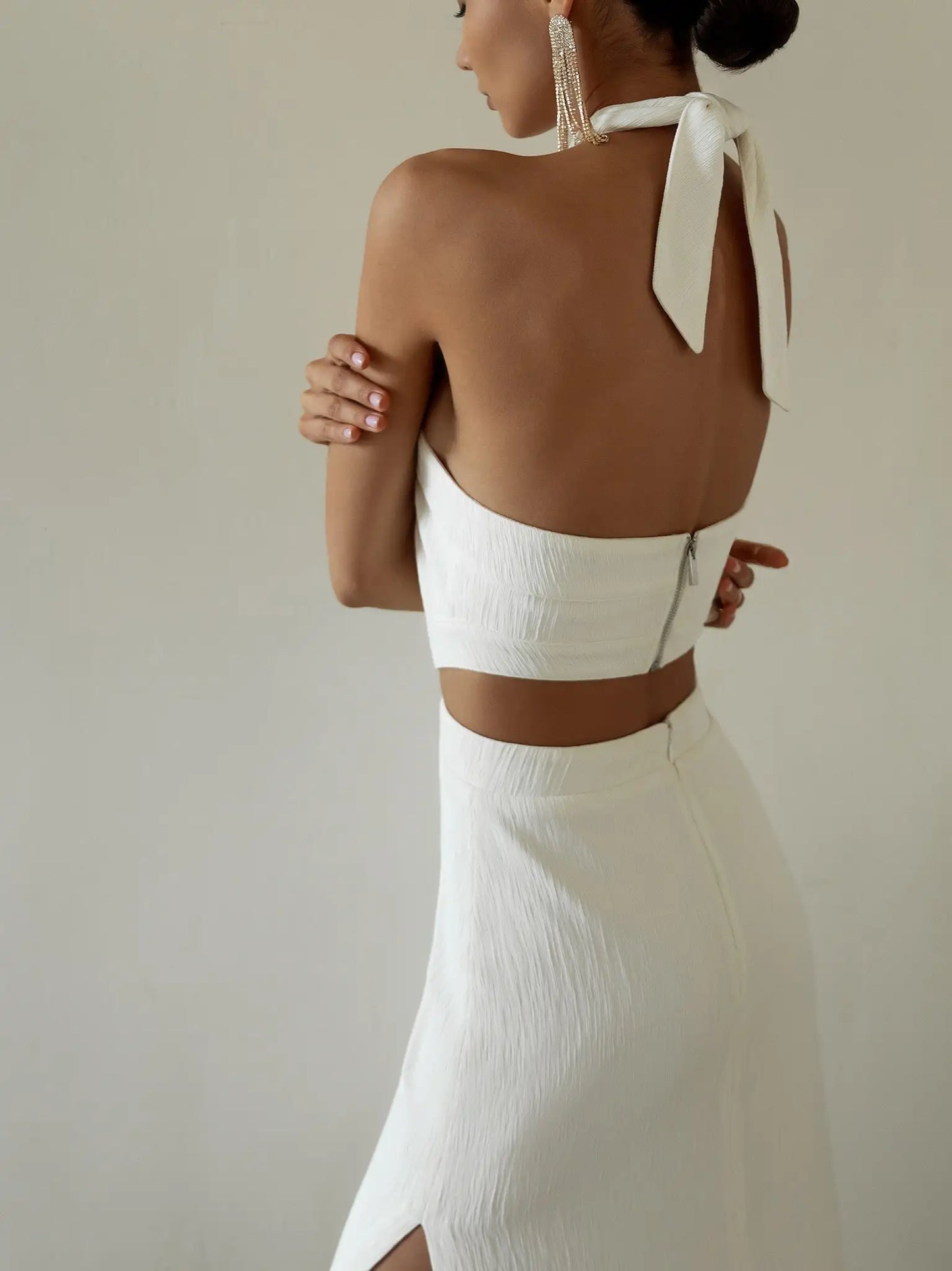 Vestido Verão Halterneck Slim